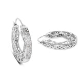 0.24 ct Genuine White Diamond .925 Sterling Silver Earrings