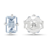 1.04 ct. Genuine Aquamarine .925 Sterling Silver Earrings