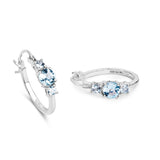 1.68 ct. Genuine Blue Topaz .925 Sterling Silver Earrings