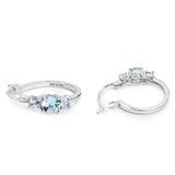 1.68 ct. Genuine Blue Topaz .925 Sterling Silver Earrings