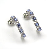 0.70 ct. Genuine Tanzanite .925 Sterling Silver Earrings