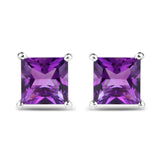 5.00 Carat Genuine Amethyst .925 Sterling Silver Earrings