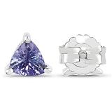 0.64 ct Genuine Tanzanite .925 Sterling Silver Earrings