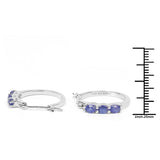 1.32 ct. Genuine Blue Sapphire .925 Sterling Silver Earrings