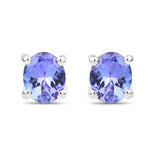 0.66 ct. Genuine Tanzanite .925 Sterling Silver Earrings