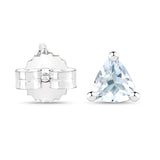 0.32 Carat Genuine Aquamarine .925 Sterling Silver Earrings