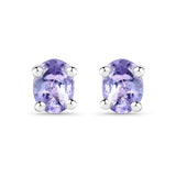 0.34 Carat Genuine Tanzanite .925 Sterling Silver Earrings