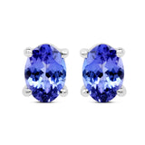 1.80 ct. Genuine Tanzanite 14K White Gold Earrings
