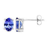 1.80 ct. Genuine Tanzanite 14K White Gold Earrings