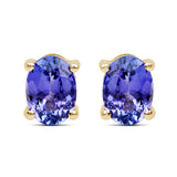 1.80 ct. Genuine Tanzanite 14K Yellow Gold Earrings