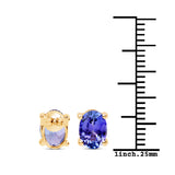 1.80 ct. Genuine Tanzanite 14K Yellow Gold Earrings