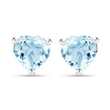 2.50 ct. Genuine Blue Topaz .925 Sterling Silver EarRing for womens