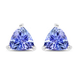 1.22 Carat Genuine Tanzanite 14K White Gold Earrings