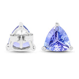 1.65 Carat Genuine Tanzanite 14K White Gold Earrings