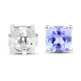 1.50 ct Genuine Tanzanite .925 Sterling Silver Earrings