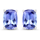 2.15 Carat Genuine Tanzanite 14K White Gold Earrings
