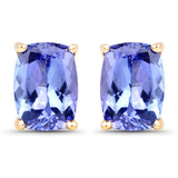 2.15 Carat Genuine Tanzanite 14K Yellow Gold Earrings