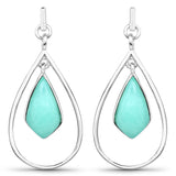 8.80 Carat Genuine Crysopharse .925 Sterling Silver Earrings