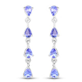 1.12 ct Genuine Tanzanite .925 Sterling Silver Earrings