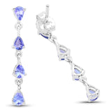 1.12 ct Genuine Tanzanite .925 Sterling Silver Earrings