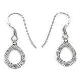 0.09 ct. Genuine White Diamond .925 Sterling Silver Earrings