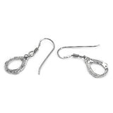 0.09 ct. Genuine White Diamond .925 Sterling Silver Earrings