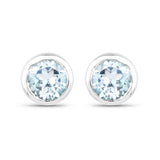 0.64 Carat Genuine Blue Topaz .925 Sterling Silver Earrings