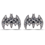 0.14 Carat Genuine Black Spinel .925 Sterling Silver Earrings