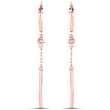 18K Rose Gold Plated 0.18 Carat Genuine Morganite .925 Sterling Silver Earrings