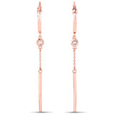 18K Rose Gold Plated 0.18 Carat Genuine Morganite .925 Sterling Silver Earrings