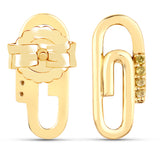 18K Yellow Gold Plated 0.04 Carat Genuine Yellow Diamond .925 Sterling Silver Earrings