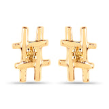 14K Yellow Gold Plated 0.01 ct. Genuine Yellow Diamond .925 Sterling Silver Earrings