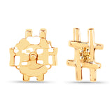 14K Yellow Gold Plated 0.01 ct. Genuine Yellow Diamond .925 Sterling Silver Earrings