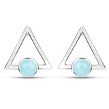 1.02 Carat Genuine Amazonite .925 Sterling Silver Earrings