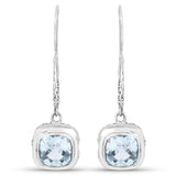 10.22 ct. Genuine Blue Topaz .925 Sterling Silver Earrings