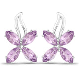 8.00 Carat Genuine Amethyst .925 Sterling Silver Earrings