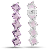 7.10 Carat Genuine Amethyst .925 Sterling Silver Earrings