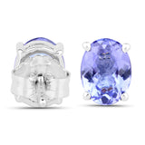 2.30 Carat Genuine Tanzanite .925 Sterling Silver Earrings