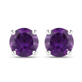 1.46 ct. Genuine Amethyst .925 Sterling Silver EarRing for womens
