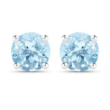 2.10 ct Genuine Blue Topaz .925 Sterling Silver EarRing for womens