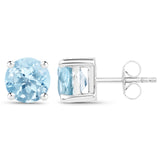2.10 ct Genuine Blue Topaz .925 Sterling Silver EarRing for womens