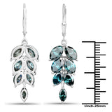 7.13 Carat Genuine Blue Diamond 14K White Gold Earrings
