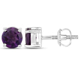 1.46 ct Genuine Amethyst .925 Sterling Silver Earrings