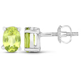 1.66 ct Genuine Peridot .925 Sterling Silver Earrings