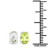 1.66 ct Genuine Peridot .925 Sterling Silver Earrings