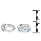 2.88 Carat Genuine Blue Topaz .925 Sterling Silver Earrings