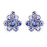 4.26 Carat Genuine Tanzanite .925 Sterling Silver Earrings