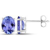 2.80 ct. Genuine Tanzanite 14K White Gold Earrings
