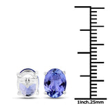2.80 ct. Genuine Tanzanite 14K White Gold Earrings