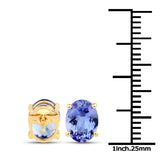 2.80 ct. Genuine Tanzanite 14K Yellow Gold Earrings